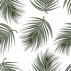 8" Palm Leaves - Dark Green