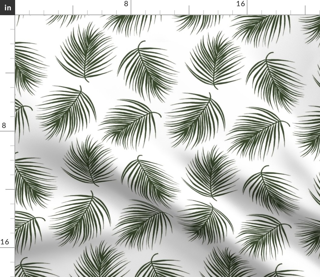 8" Palm Leaves - Dark Green