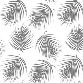 4" Palm Leaves - Grey