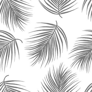 8" Palm Leaves - Grey