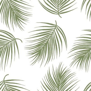 8" Palm Leaves - Light Green