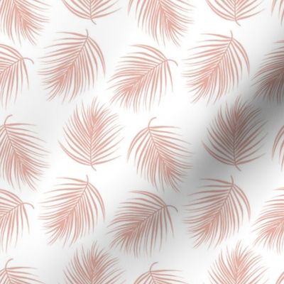 4" Palm Leaves - Muted Dark Pink