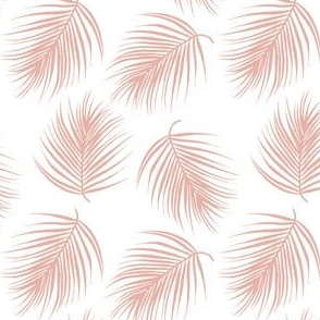 4" Palm Leaves - Muted Dark Pink