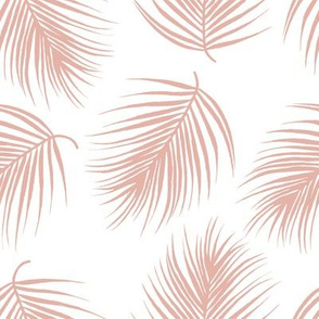 8" Palm Leaves - Muted Dark Pink
