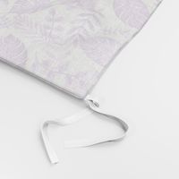 Leafy pattern pastel purple on white