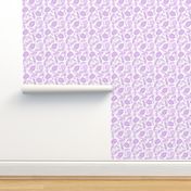 Leafy pattern pastel purple on white