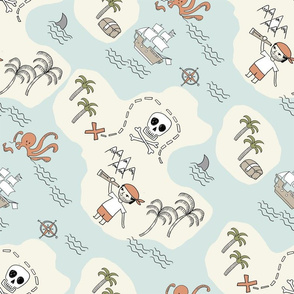 pirate map treasure maps pirate quilt fabric nursery
