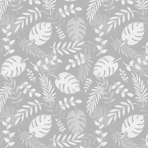 Leafy pattern light grey