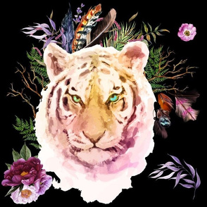 14" Boho Lilac Tiger - Black