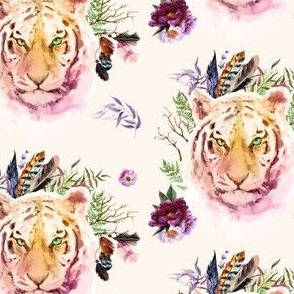 4" Boho Lilac Tiger - Ivory