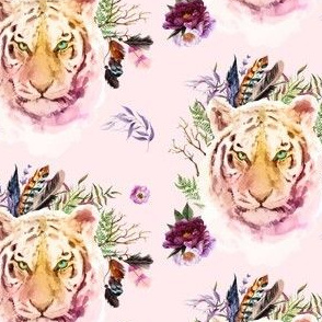 4" Boho Lilac Tiger - Pink