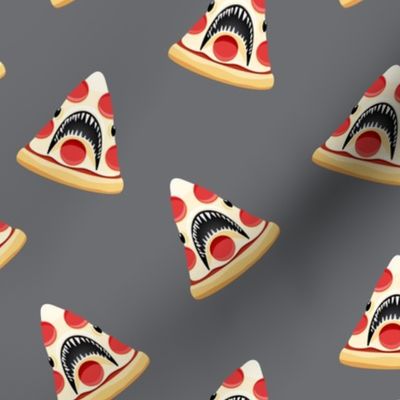 pizza shark - grey