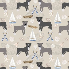 pitbull coastal themed dog breed pet fabric 