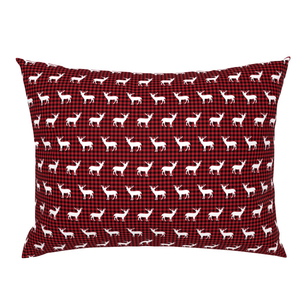 buffalo plaid deer trees deer deer silhouette christmas deer