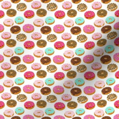 donuts pink chocolate strawberry yummy food print