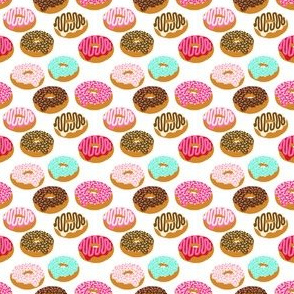 donuts pink chocolate strawberry yummy food print