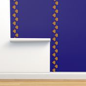 Gold Hearts & Dots Border Print