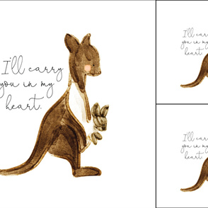 1 blanket + 2 loveys: i'll carry you in my heart kangaroo