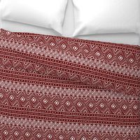 Ornate Mud Cloth - Maroon // Large 