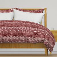 Ornate Mud Cloth - Maroon // Large 