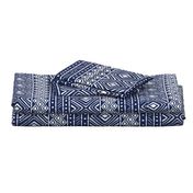 Ornate Mud Cloth - Navy // Large