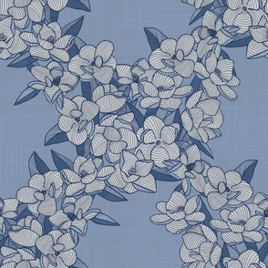 Magnolia Story Main - Indigo Linen