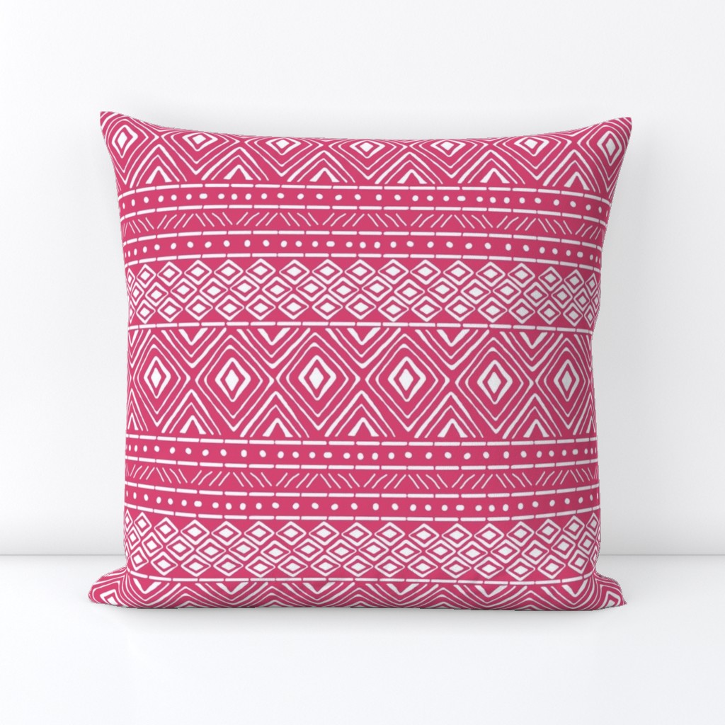 Ornate Mud Cloth - Pink // Small