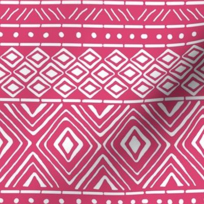 Ornate Mud Cloth - Pink // Small