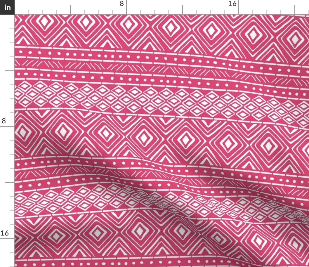 Ornate Mud Cloth - Pink // Small