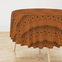 Ornate Mud Cloth - Orange // Large