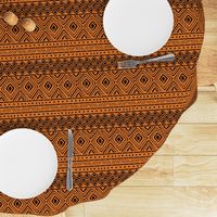 Ornate Mud Cloth - Orange // Small