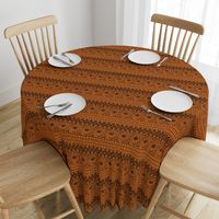 Ornate Mud Cloth - Orange // Small