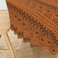 Ornate Mud Cloth - Orange // Small