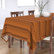 Ornate Mud Cloth - Orange // Small