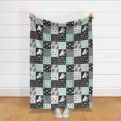 Horse Patchwork - Mint, Black And grey - ROT