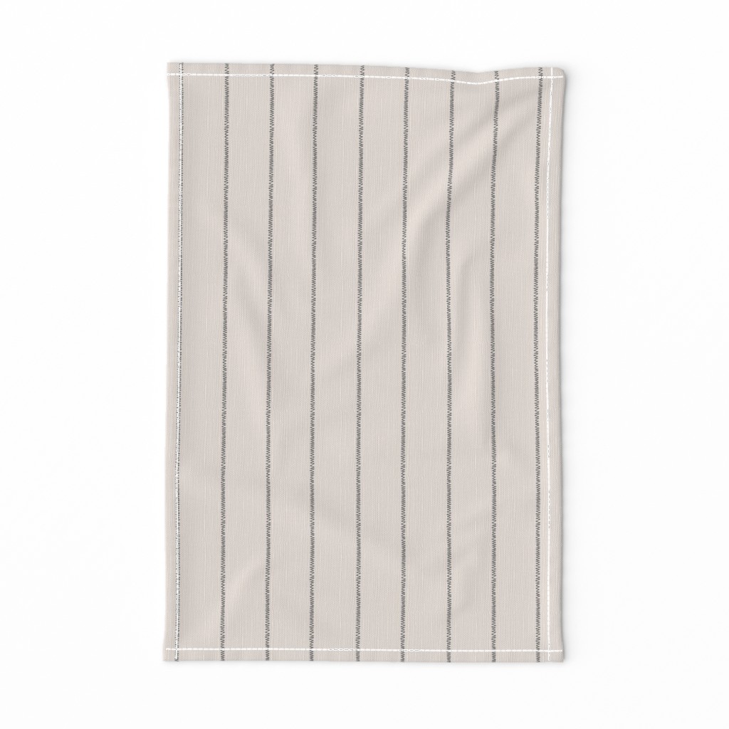 French Cream Linen Stripe