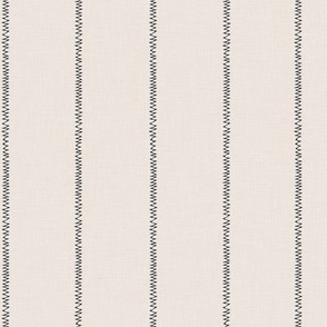 French Cream Linen Stripe