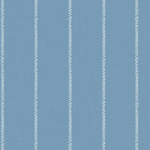 French Blue Linen Stripe