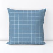 French Blue Linen Check