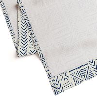 Line Mud Cloth // Navy & Ivory // Large