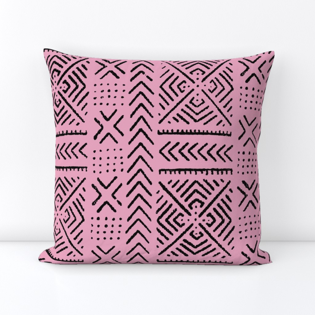 Line Mud Cloth // Pink // Large