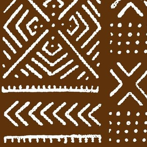 Line Mud Cloth on Mocha // Large