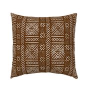 Line Mud Cloth on Brown // Small