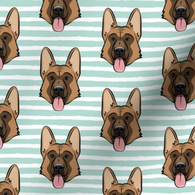 German Shepherd (dark mint stripes)