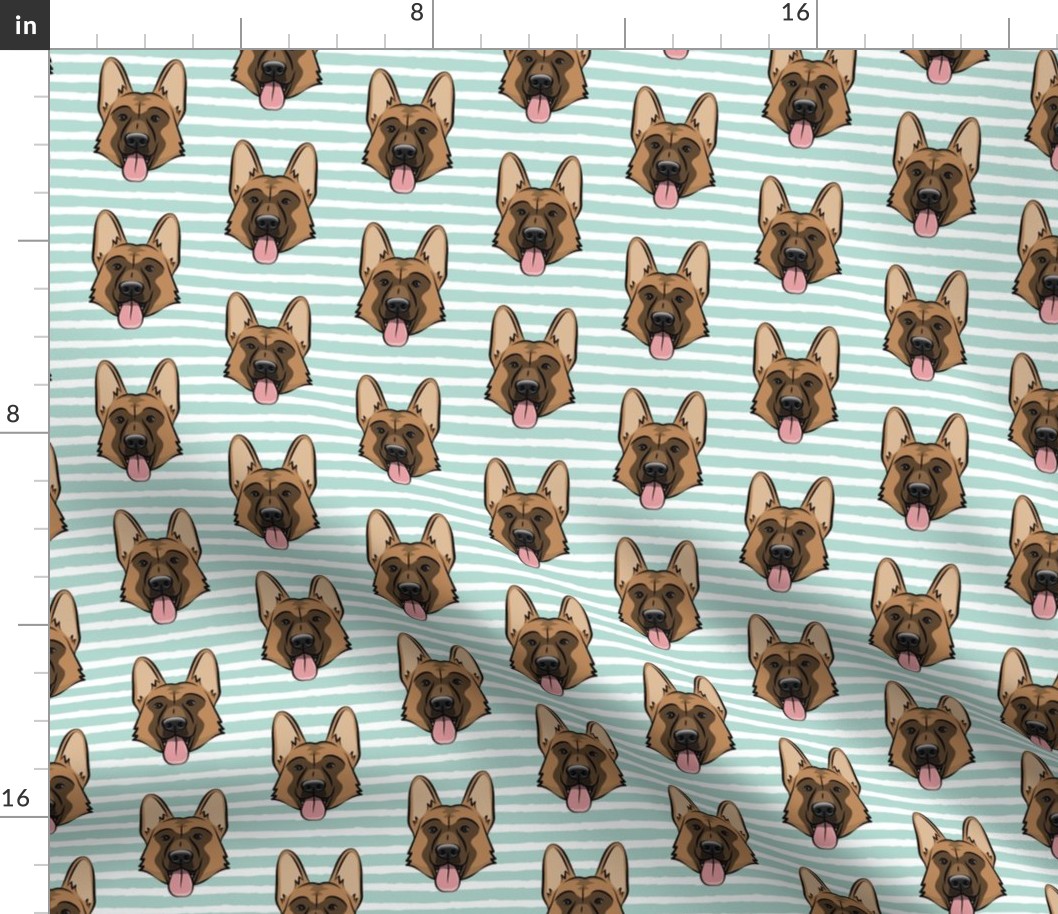 German Shepherd (dark mint stripes)