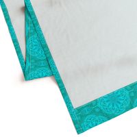 Pearly Aqua Lace on Turquoise - Extra Large Scale