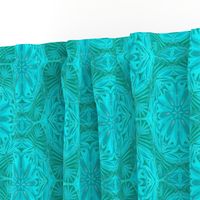 Pearly Aqua Lace on Turquoise - Extra Large Scale