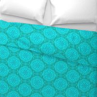 Pearly Aqua Lace on Turquoise - Extra Large Scale