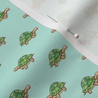 Tiny Tortoises on mint