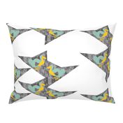 Dodo Bird Design on Gray Triangular Background